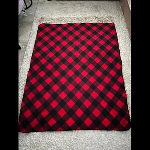 New York & Company Checkered Fleece Travel Blanket